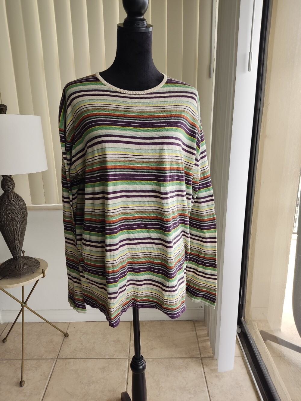 Burberry London XXL Striped Sweater 90s Grunge Kurt Cobain Vintage England
